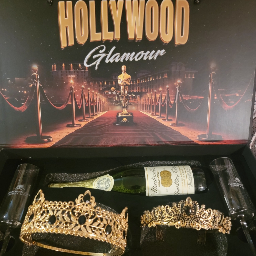 Gold Hollywood Glamour Tiara Set
